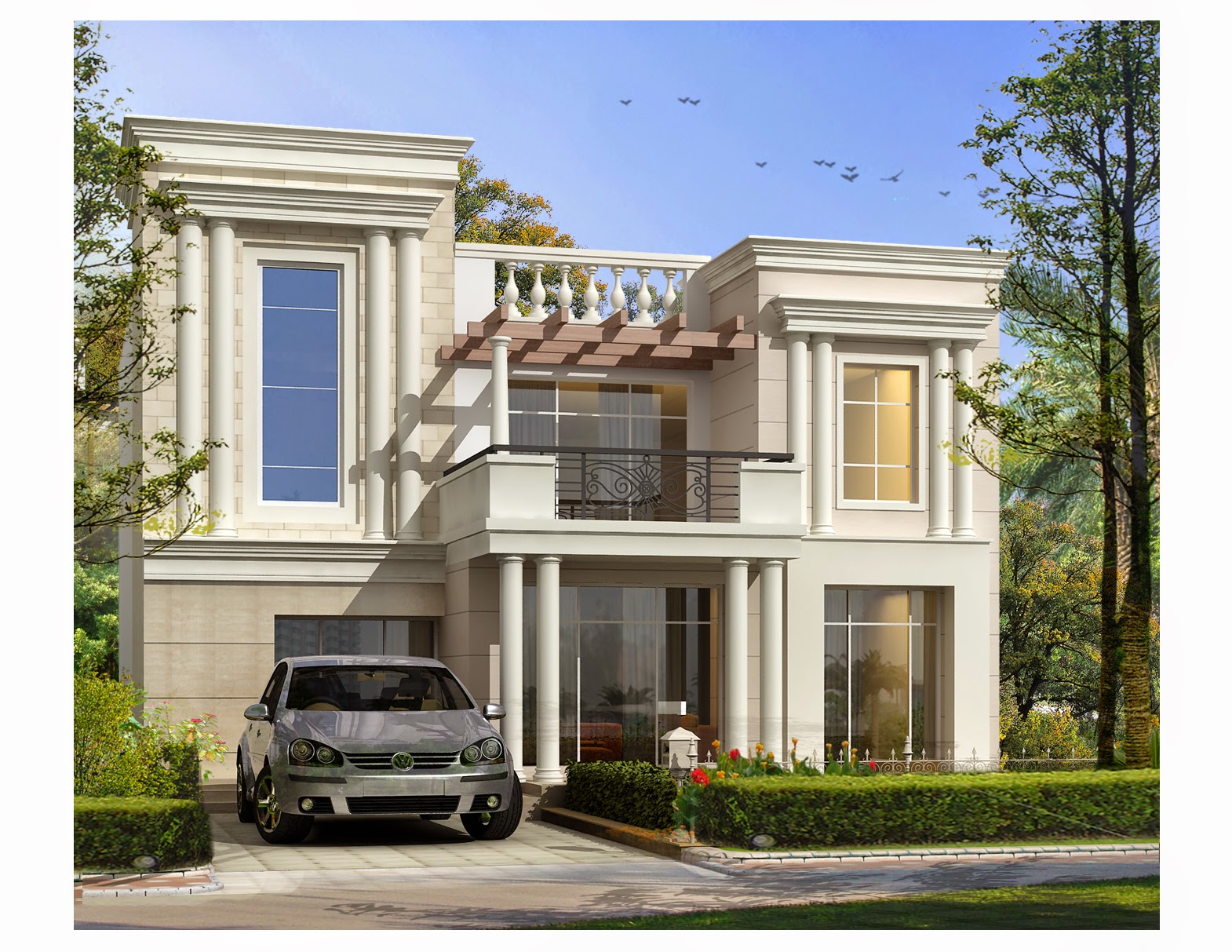 334 Modern/Contemporary Villa with Palazzo/Palatial Villa features in Kannur